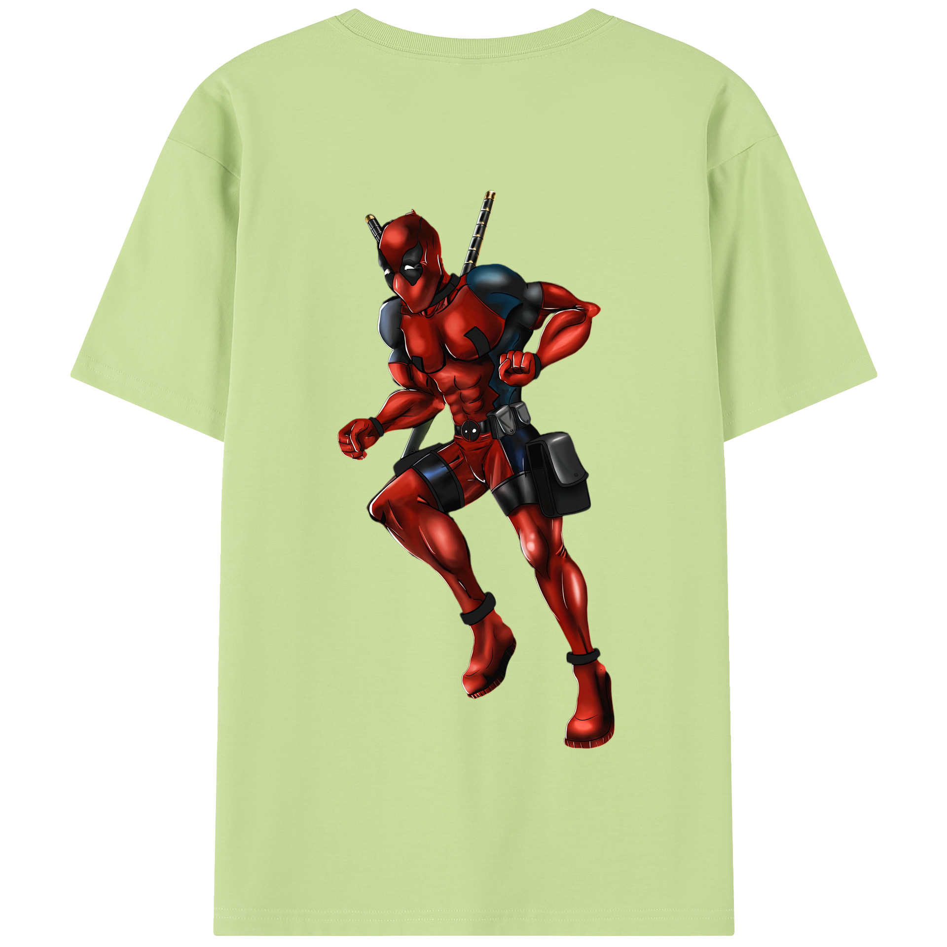 （画像用） Deadpool デッドプール 綿100％半袖Tシャツ（背面プリント）